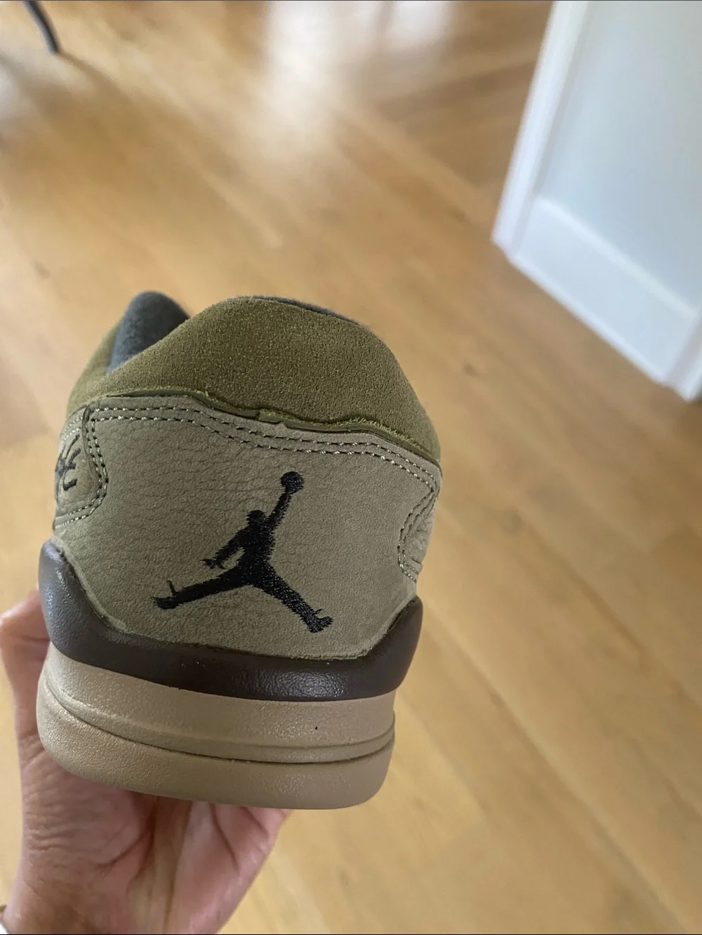 Jordan Flight Court Olive and Brown Low-Top Sneakers